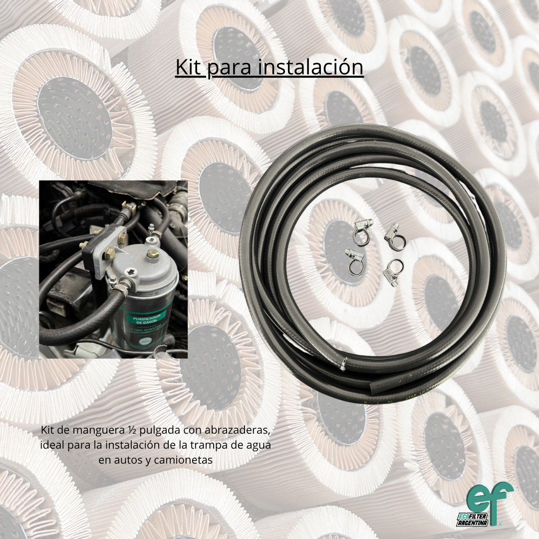 Kit de instalación 1/2" para trampa de agua (autos y camionetas)