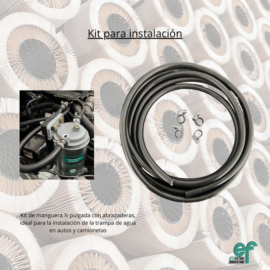 Kit de instalación 1/2" para trampa de agua (autos y camionetas)